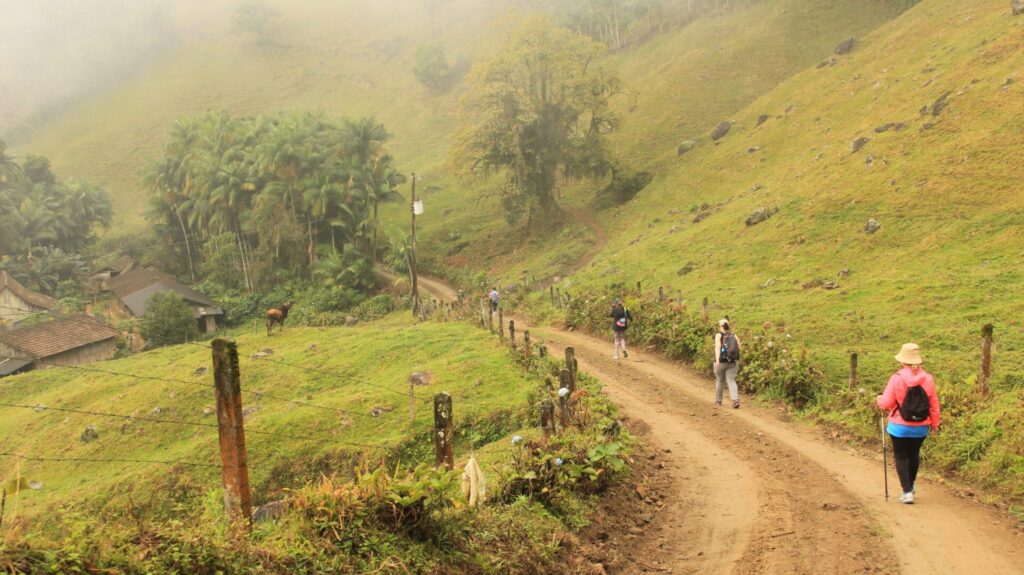 Caminhantes pelas Trilhas do Vale Europeu