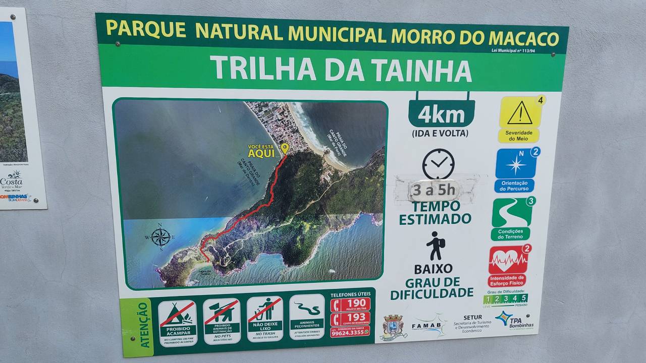 inicio trilha da tainha bombinhas &bull; Rota dos Viajantes
